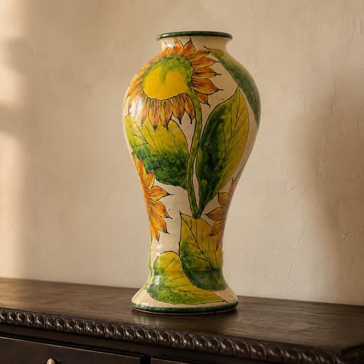 Large Mexican Pottery Floor Vase, gallery view