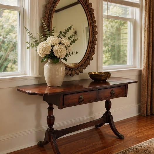 Mahogany Drop-Leaf Sofa Table, gallery view