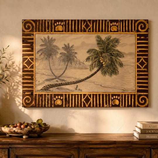 Carol Korpi McKinley Coconut Palm Painting, gallery view