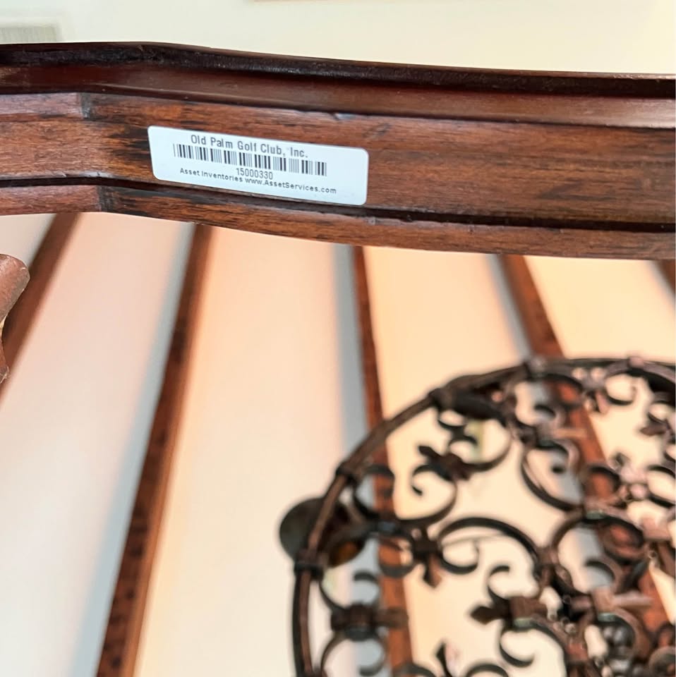 Old Palm Golf Club Dining Chairs | Set of 4 Carved Wood Palm Beach, gallery view 10