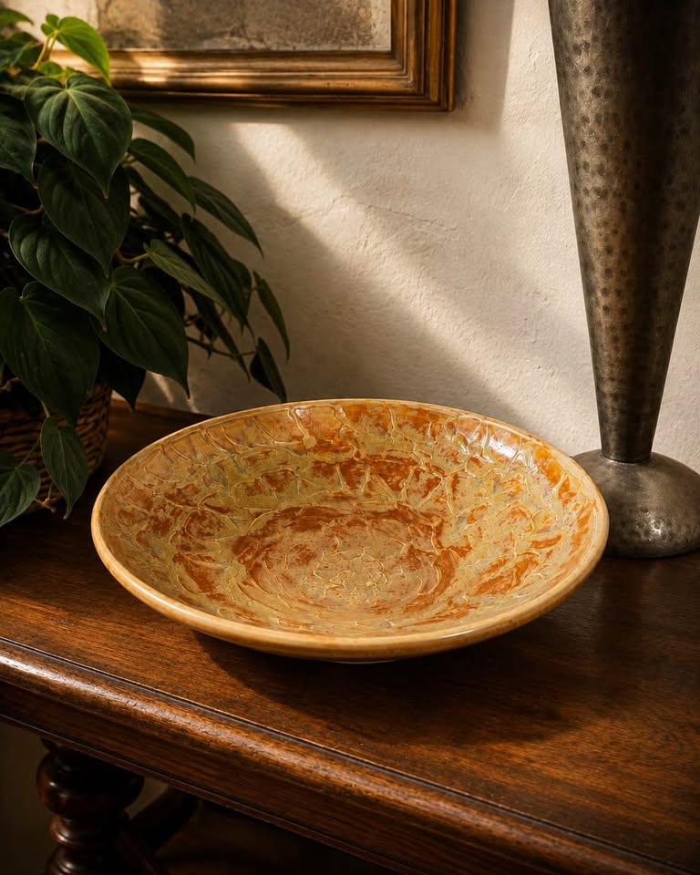 Large Botanical Ceramic Bowl, gallery view